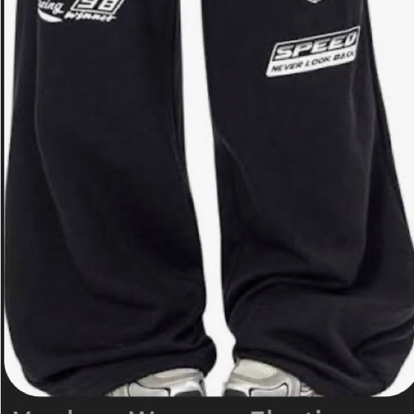 🌺Verdusa Women's Elastic Waist Drawstring Loose Jogger -Wide Leg Sweatpants🌺 - Picture 4 of 4